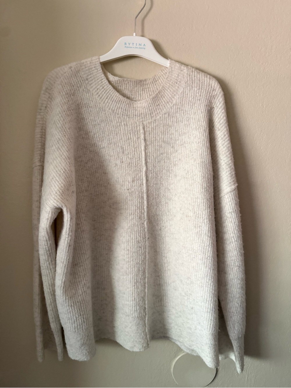 Topshop Cream Crewneck Knit Sweater